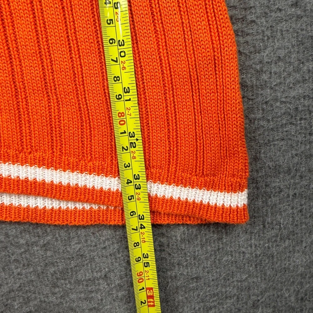C&C California Orange Ribbed Knit Sleeveless Mini Dress Medium - Picture 6 of 7